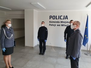 Ślubowanie policjantów w komendzie miejskiej we Włocławku